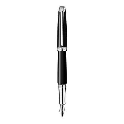 Caran d'Ache Leman Fountain Pen - Ebony Black CT