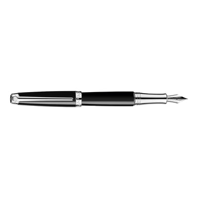 Caran d'Ache Leman Fountain Pen - Ebony Black CT