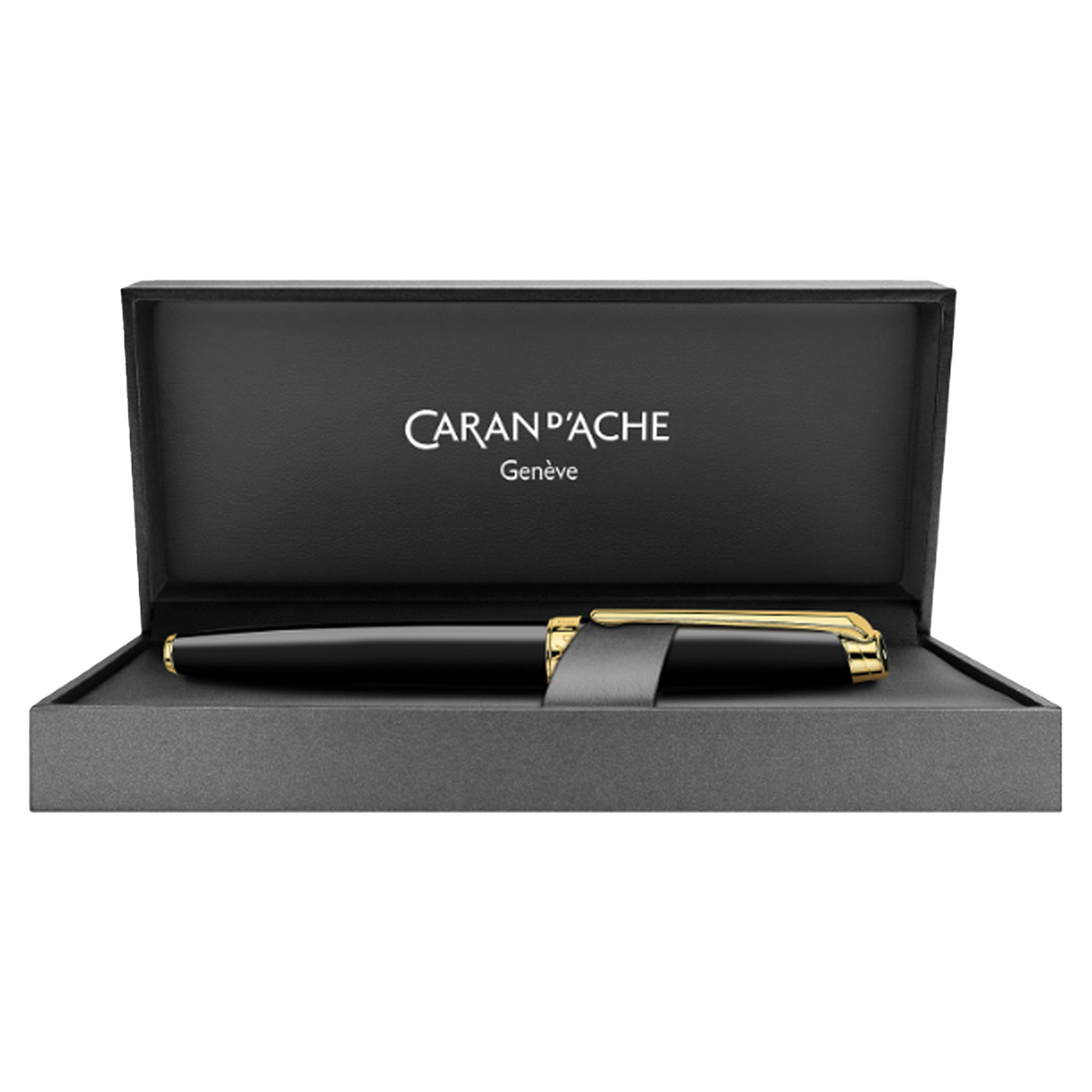 Caran d'Ache Leman Fountain Pen - Ebony Black GT