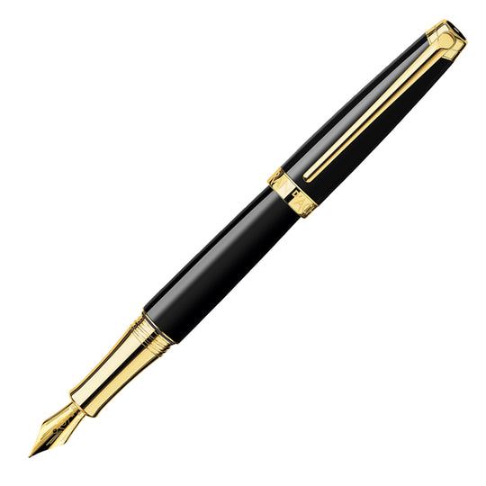 Caran d'Ache Leman Fountain Pen - Ebony Black GT