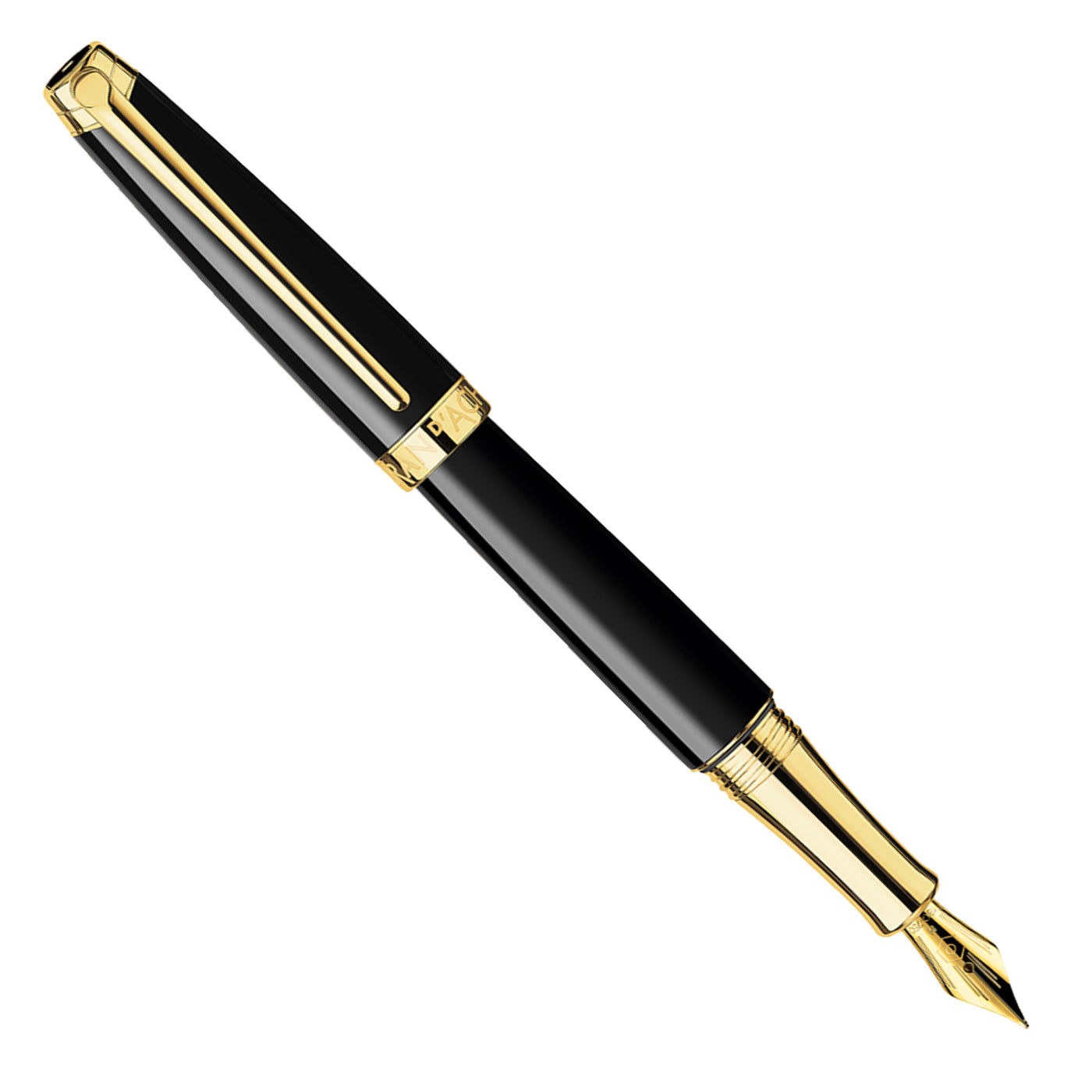 Caran d'Ache Leman Fountain Pen - Ebony Black GT