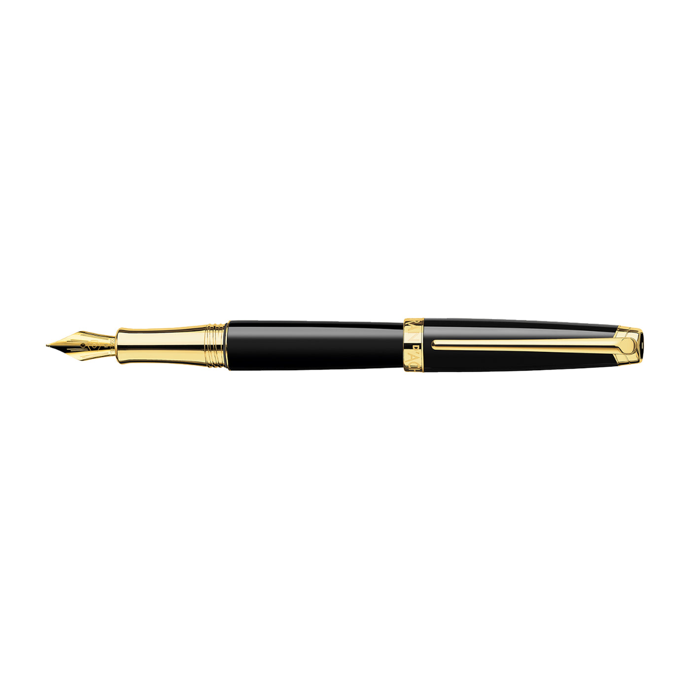 Caran d'Ache Leman Fountain Pen - Ebony Black GT