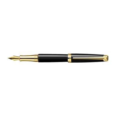 Caran d'Ache Leman Fountain Pen - Ebony Black GT