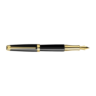 Caran d'Ache Leman Fountain Pen - Ebony Black GT