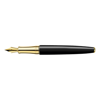 Caran d'Ache Leman Fountain Pen - Ebony Black GT