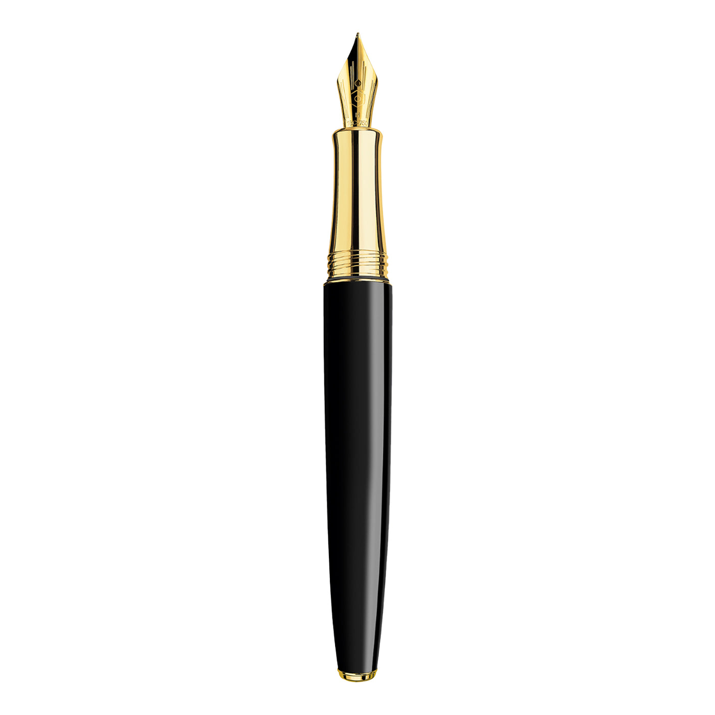 Caran d'Ache Leman Fountain Pen - Ebony Black GT