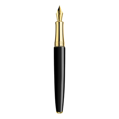 Caran d'Ache Leman Fountain Pen - Ebony Black GT