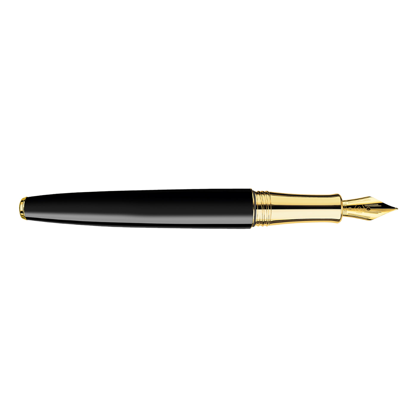 Caran d'Ache Leman Fountain Pen - Ebony Black GT