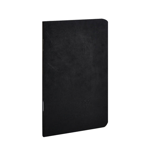 Clairefontaine Age Bag Essentials Black Staplebound Notebook - A5, Ruled