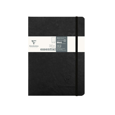 Clairefontaine My Essential Black Threadbound Notebook - A5 Dotted 1