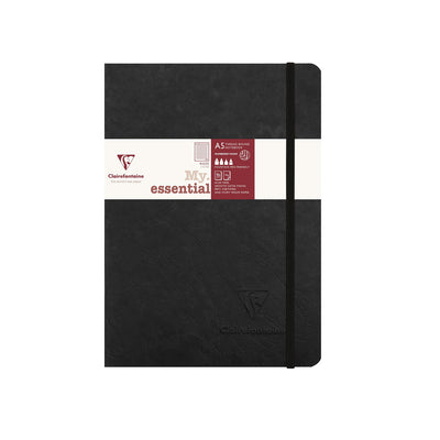 Clairefontaine My Essential Black Threadbound Notebook A5 Ruled 1