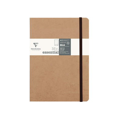 Clairefontaine My Essential Tobacco Threadbound Notebook - A5 Dotted 1