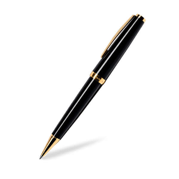 Cleo Skribent Classic Ball Pen, Black / Gold Trim 1