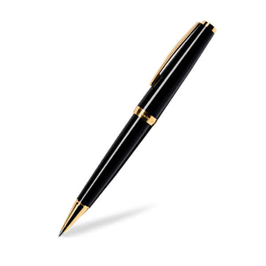 Cleo Skribent Classic Ball Pen, Black / Gold Trim