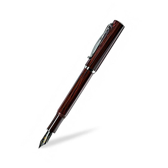 Cleo Skribent Ebonite Fountain Pen, Brown  - 14K Gold Nib