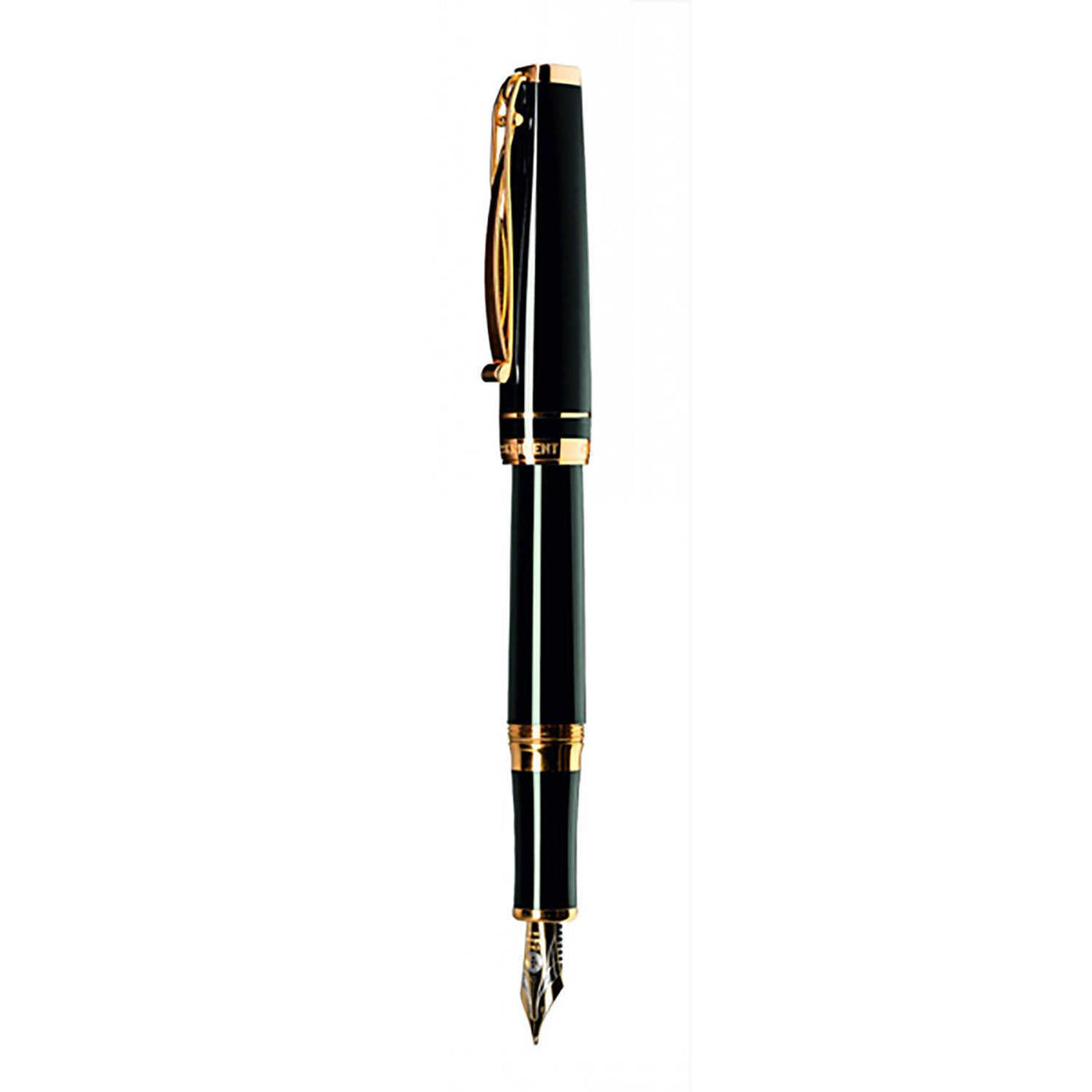 Cleo Skribent Gold Fountain Pen, Black  - 18K Gold Nib 3