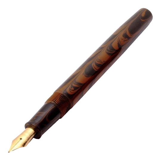 Click Century Ebonite Fountain Pen - Brown Black CT