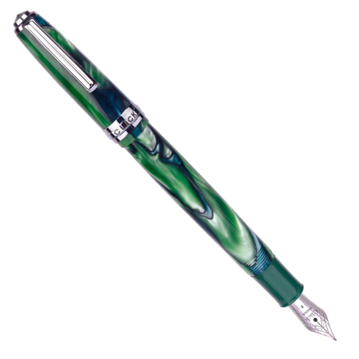Click Falcon Acrylic Fountain Pen - Green Blue CT