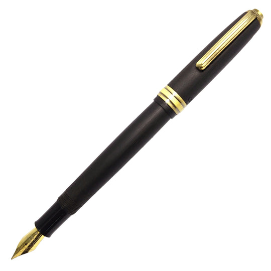 Click Falcon Ebonite Fountain Pen - Carbon Black GT