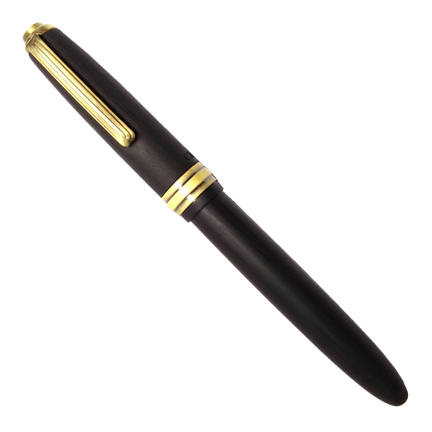 Click Falcon Ebonite Fountain Pen - Carbon Black GT