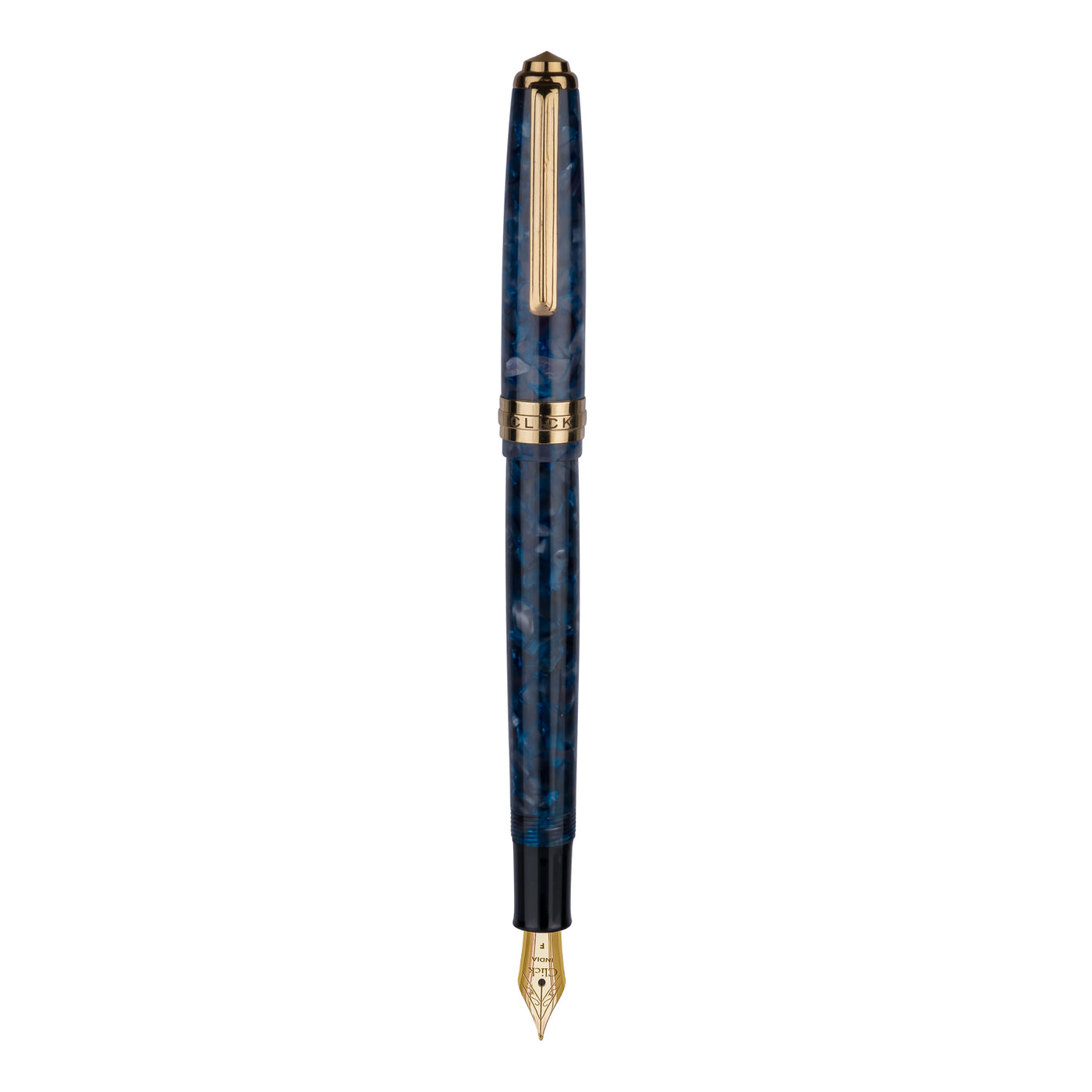 Click Falcon Premium Acrylic Fountain Pen - Flashy Blue GT