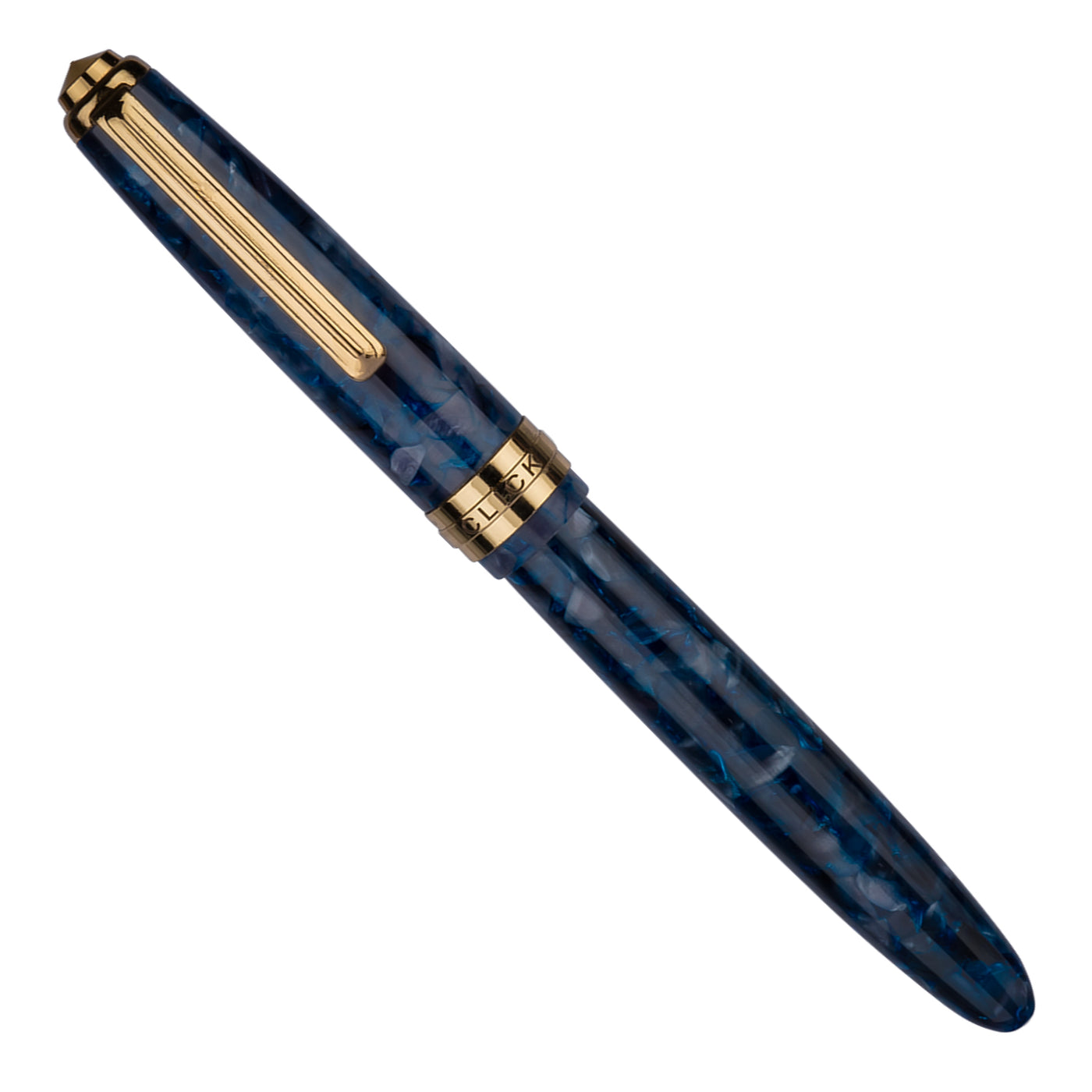 Click Falcon Premium Acrylic Fountain Pen - Flashy Blue GT