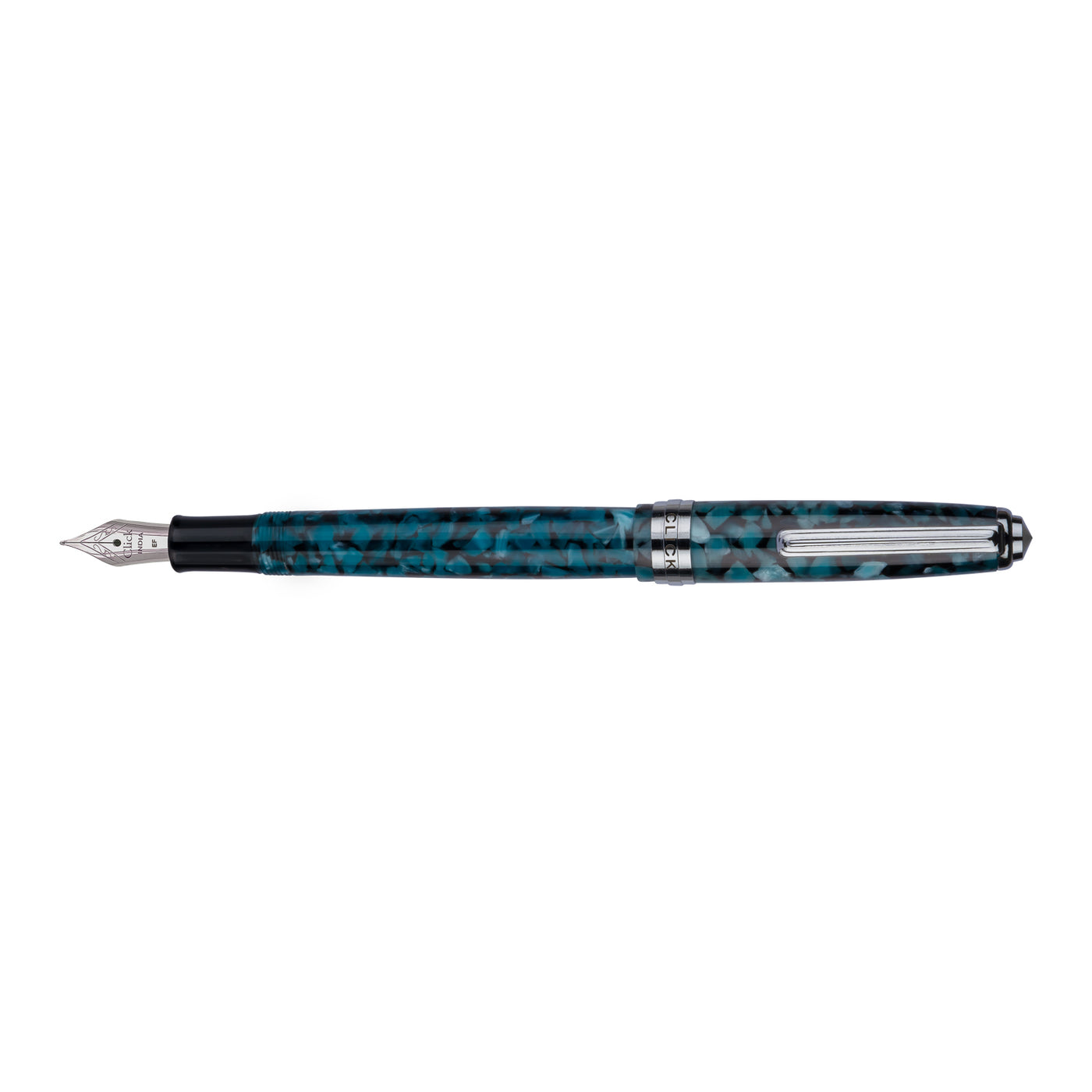 Click Falcon Premium Acrylic Fountain Pen - Glacier Blue CT