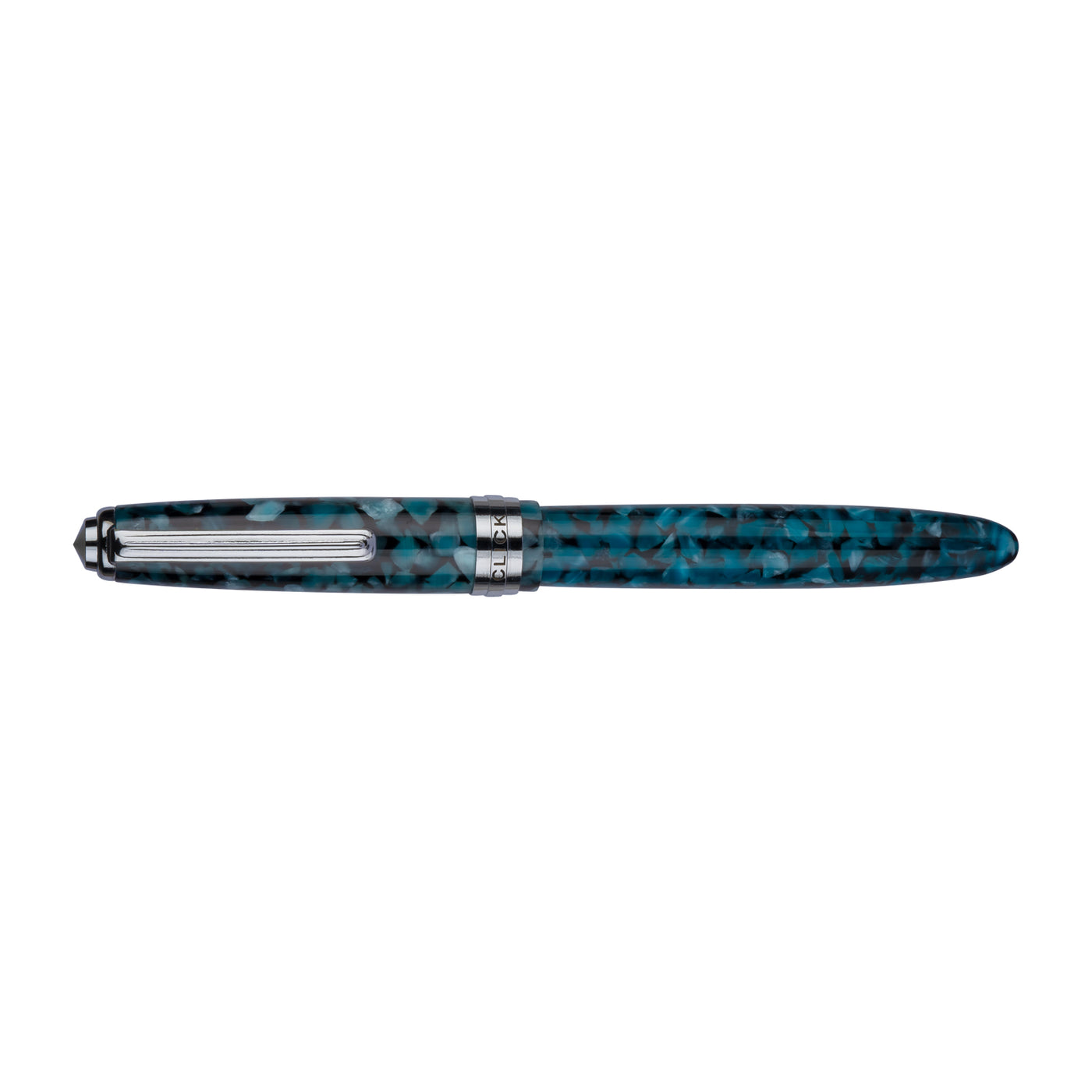 Click Falcon Premium Acrylic Fountain Pen - Glacier Blue CT