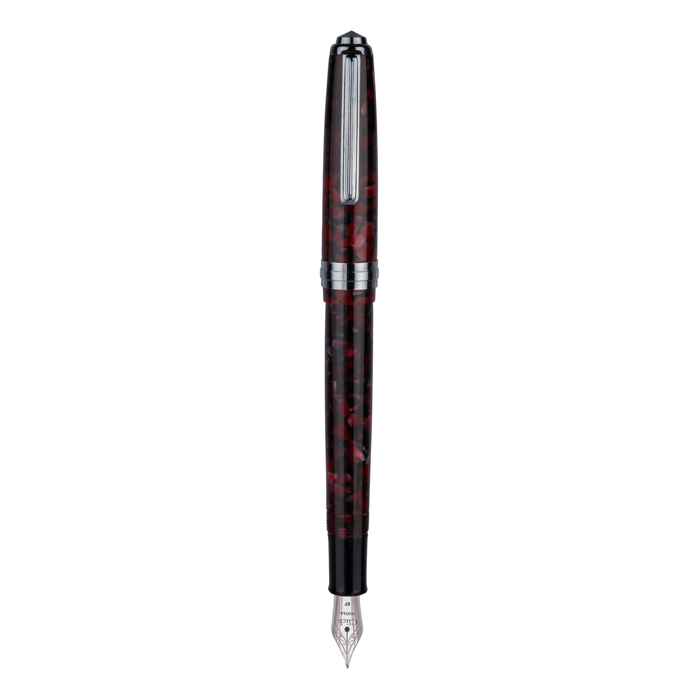 Click Falcon Premium Acrylic Fountain Pen - Ruby Red CT