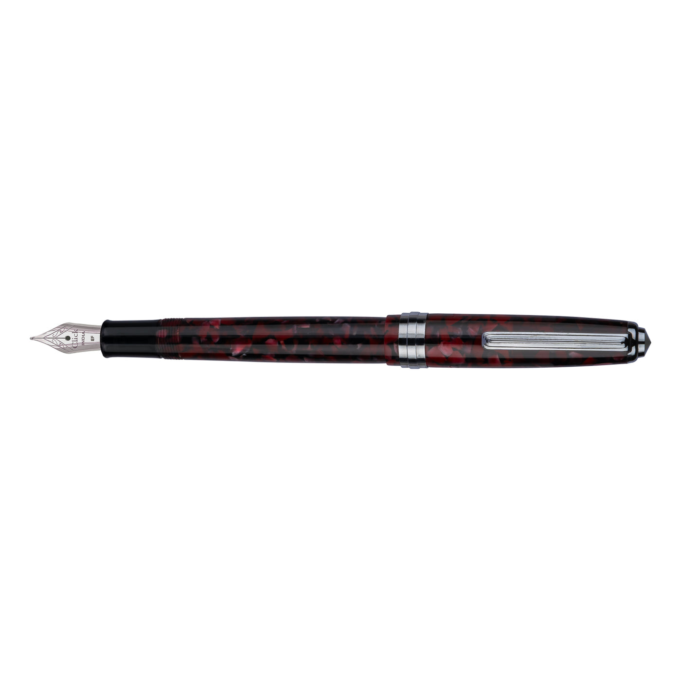 Click Falcon Premium Acrylic Fountain Pen - Ruby Red CT