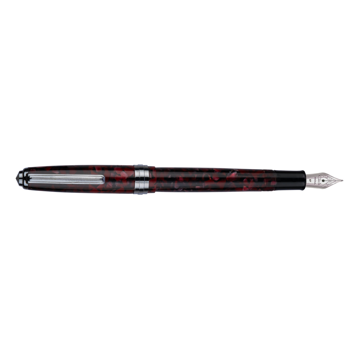 Click Falcon Premium Acrylic Fountain Pen - Ruby Red CT