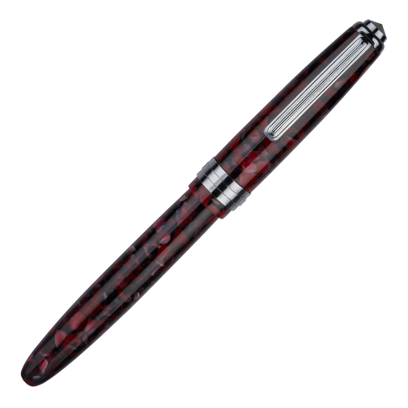 Click Falcon Premium Acrylic Fountain Pen - Ruby Red CT