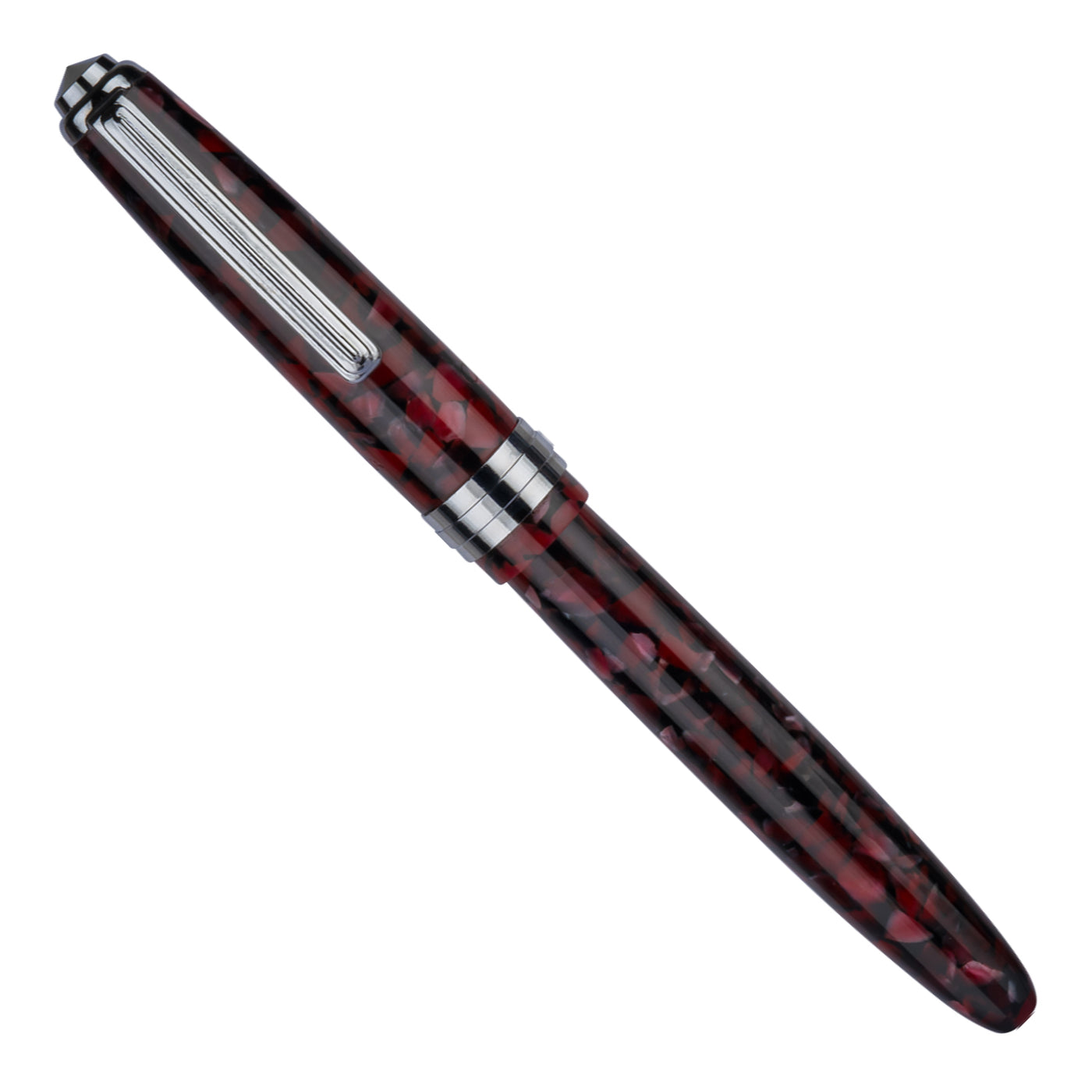 Click Falcon Premium Acrylic Fountain Pen - Ruby Red CT
