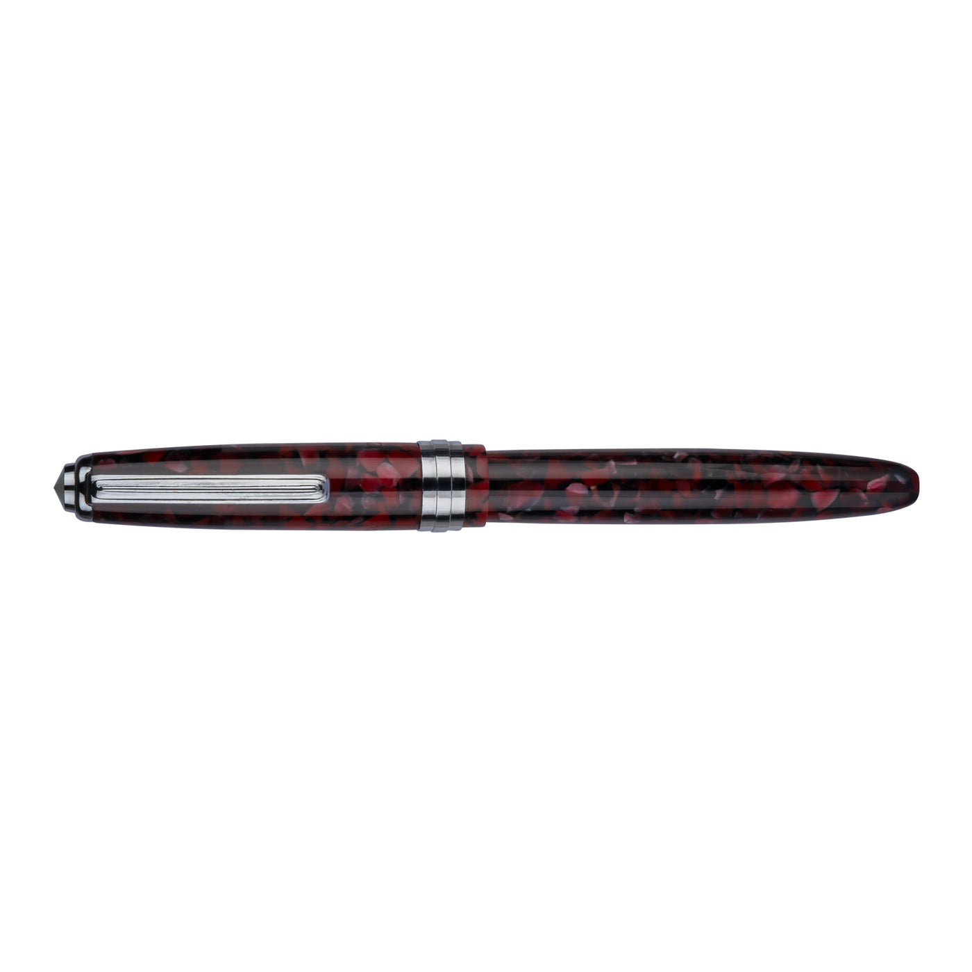 Click Falcon Premium Acrylic Fountain Pen - Ruby Red CT
