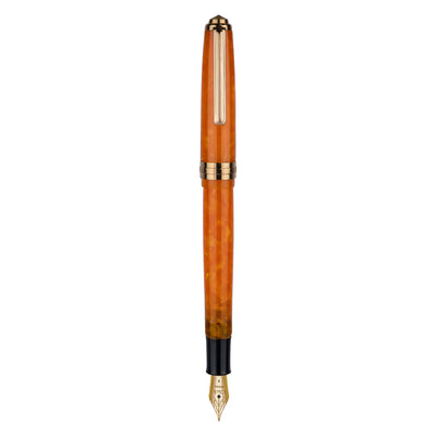 Click Falcon Premium Acrylic Fountain Pen - Sunburst Orange GT