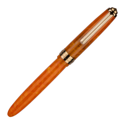 Click Falcon Premium Acrylic Fountain Pen - Sunburst Orange GT