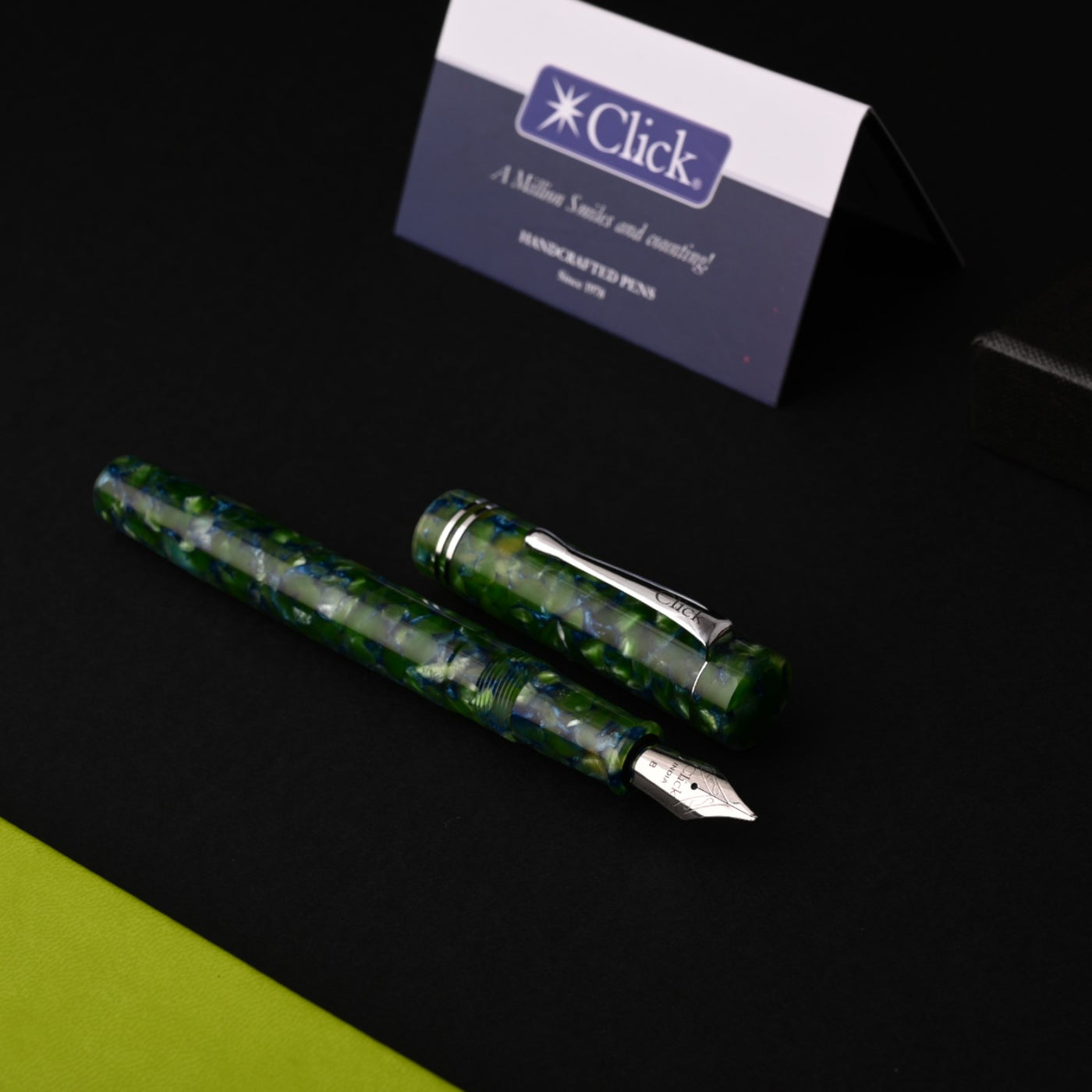 Click Renaissance Fountain Pen - Jade Green CT 1