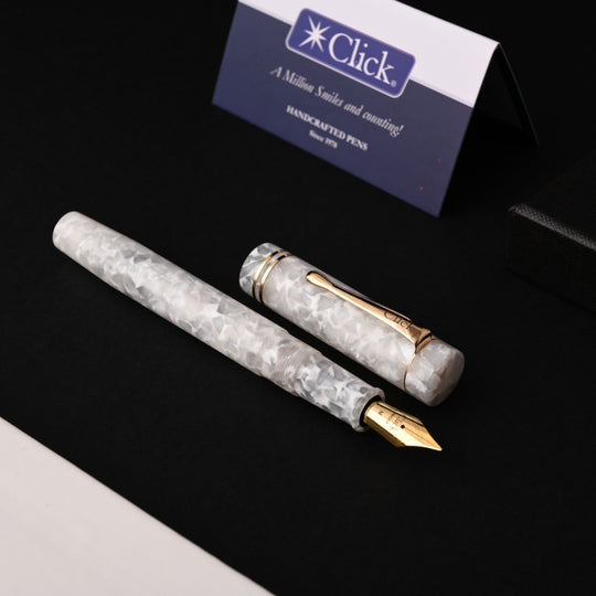 Click Renaissance Fountain Pen - Polar White GT