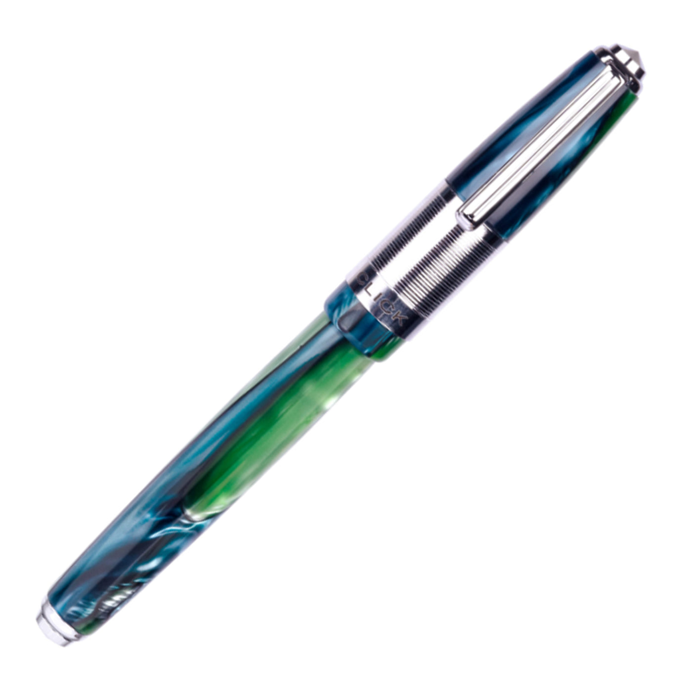 Click Retro Acrylic Fountain Pen - Green Blue CT