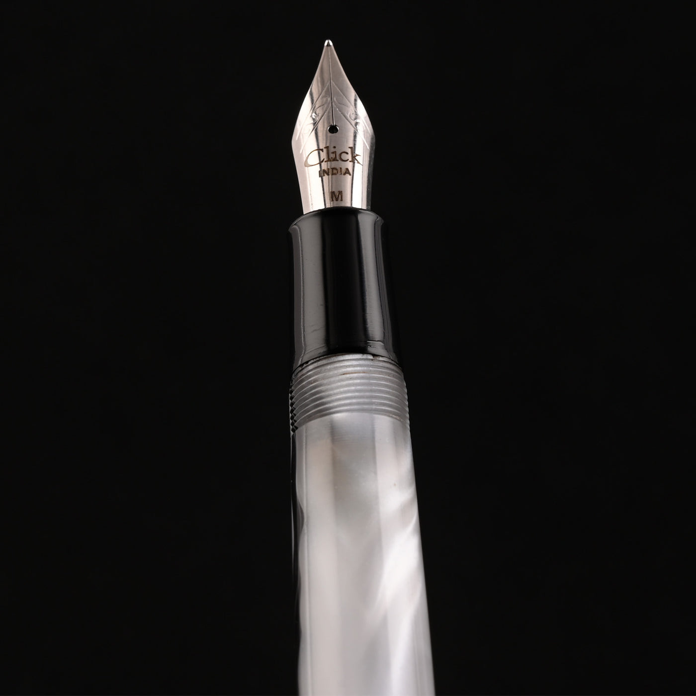 Click Retro Acrylic Fountain Pen - White Black CT 11