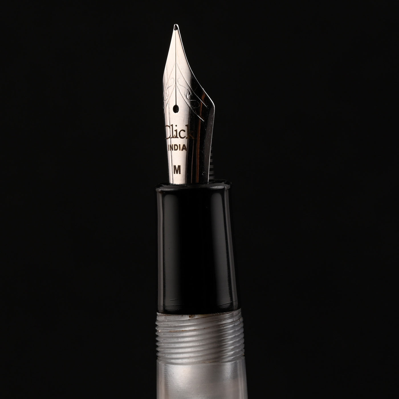 Click Retro Acrylic Fountain Pen - White Black CT 12