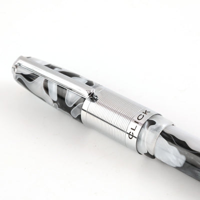 Click Retro Acrylic Fountain Pen - White Black CT 5