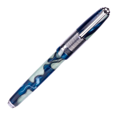 Click Retro Acrylic Fountain Pen - White Blue CT