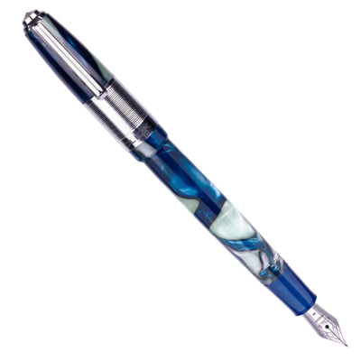 Click Retro Acrylic Fountain Pen - White Blue CT