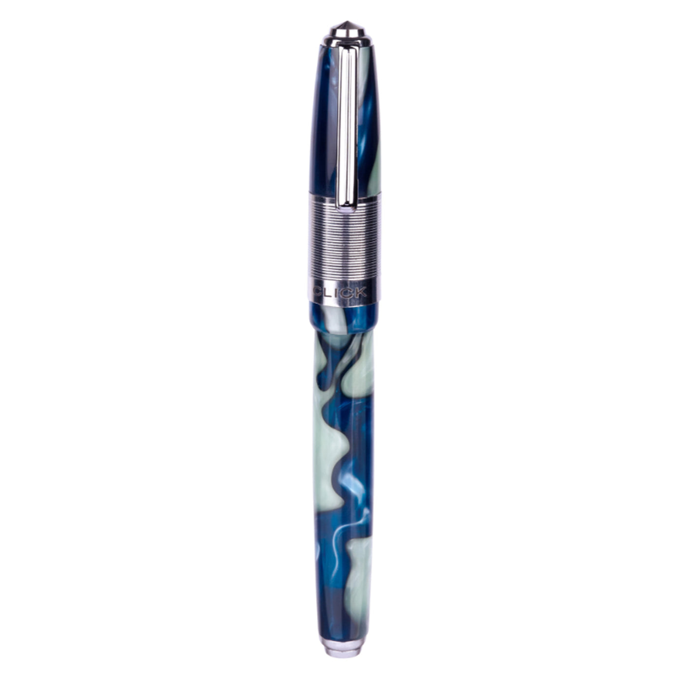 Click Retro Acrylic Fountain Pen - White Blue CT