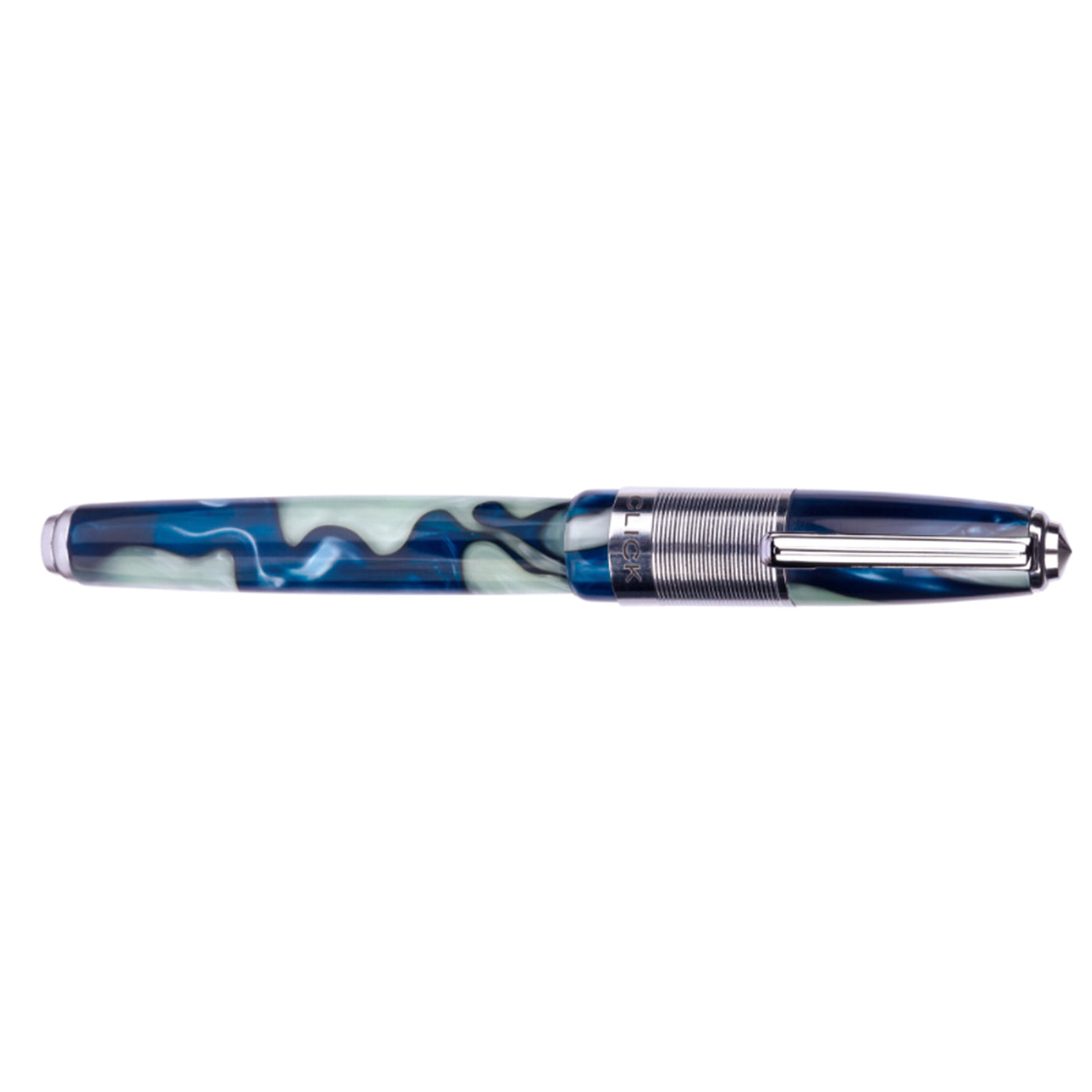 Click Retro Acrylic Fountain Pen - White Blue CT