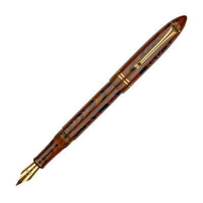 Click Yen Ebonite Fountain Pen - Brown Black GT 1