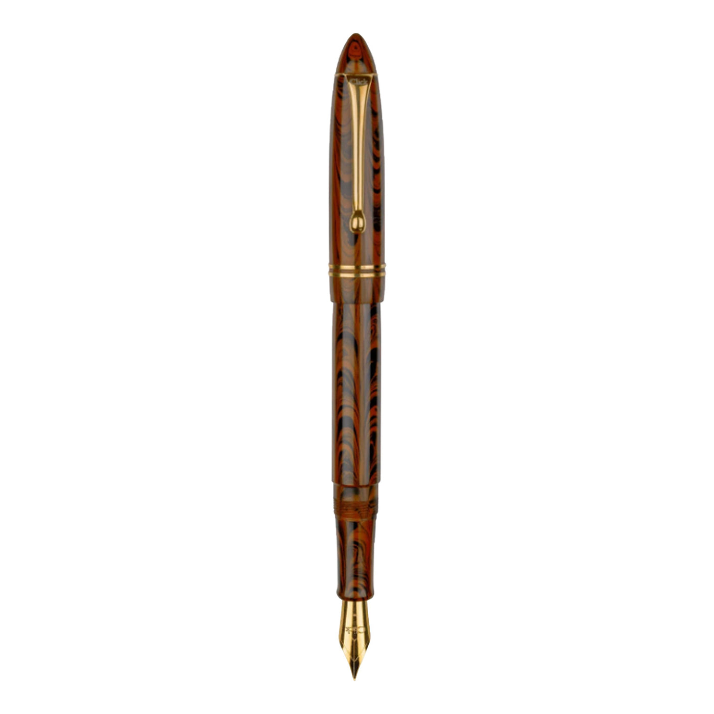 Click Yen Ebonite Fountain Pen - Brown Black GT 2