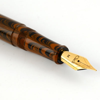 Click Yen Ebonite Fountain Pen - Brown Black GT