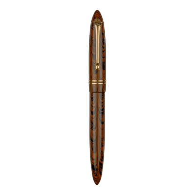 Click Yen Ebonite Fountain Pen - Brown Black GT 6